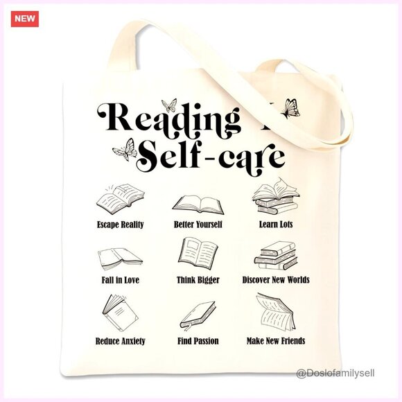 Handbags - Heavy Duty Cotton Canvas Tote Bag for Shopping Travel Library